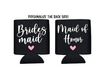 Bridal Party Can Cooler, Bridal Party, Gift, Beer Holder, Drink Holder, Bridesmaid, Maid of Honor, Bridesmaid Gift, Wedding Party, Wedding