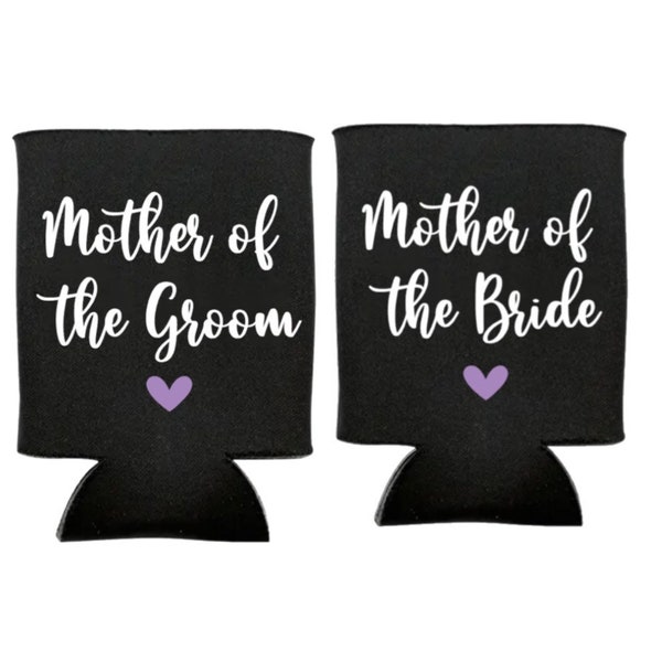 Mother of the Bride Can Cooler, Mother of the Groom, Mother of the Bride, Can Cooler, Gift, Personalized, Wedding, Mom, Favor, Grandma, Beer