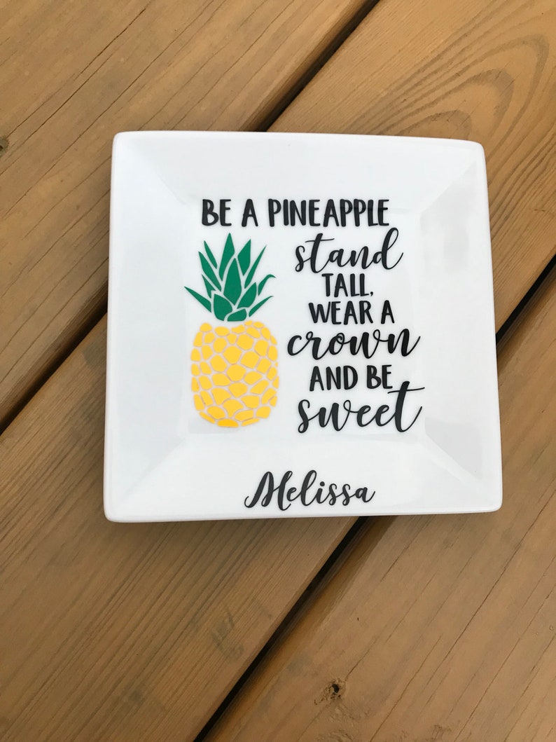 Pineapple item Custom Ring Dish Pineapple Pineapple Ring Dish Trinket Tray Pineapple Gifts Personalized Pineapple Item Pineapple Gift