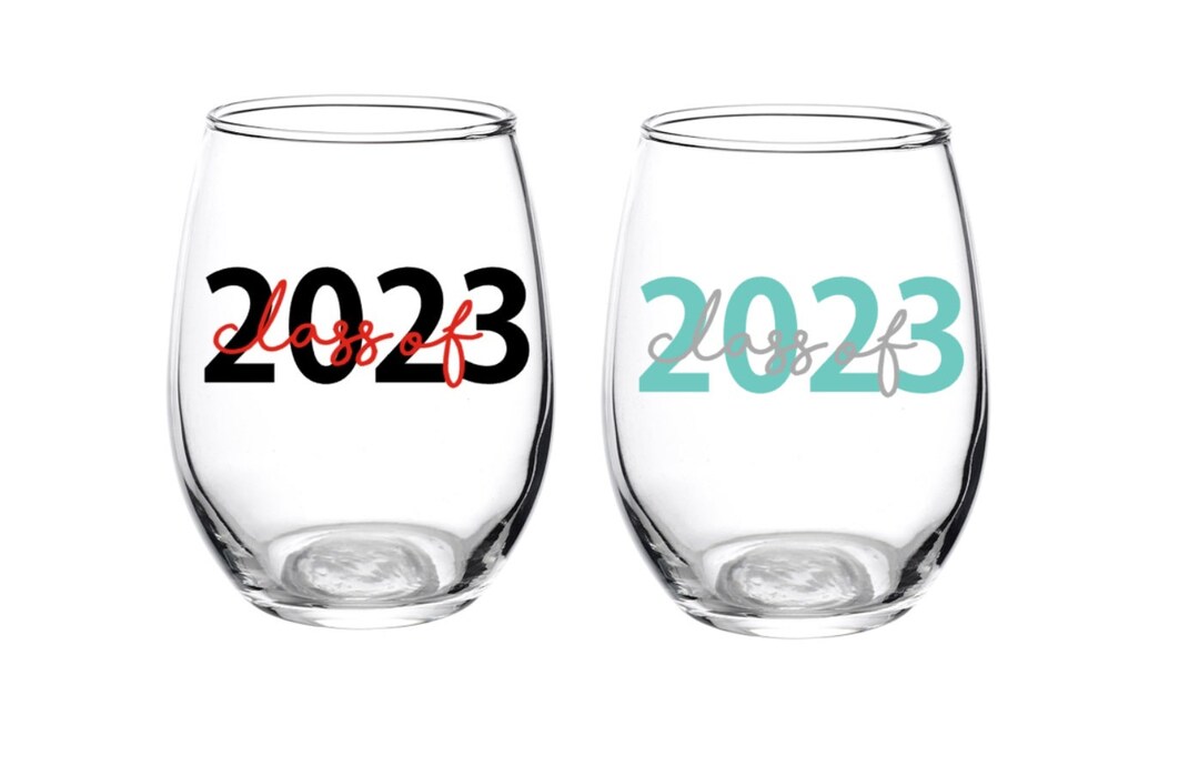 Class of 2023 Glass Graduation Glass Graduation Gift Class Etsy