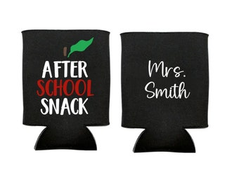 After School Snack, Teacher, Can Cooler, Teacher Gift, End Of Year, Teacher, Principal, School, Gift, Favor, Teachers Day, Appreciation