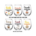 Personalized Thanksgiving Wine Glass, Thanksgiving Glass, Your Name, Friendsgiving, Gift, Dinner Favor, Table Setting, Favor, Pilsner, Beer