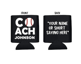 Baseball Coach Can Cooler, Baseball, Baseball Team, Coach Gift, Baseball Coach, Beer Holder, Drink Holder, Banquet, Personalized, School