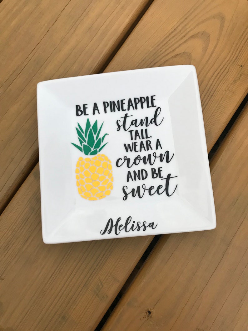 Pineapple item Custom Ring Dish Pineapple Pineapple Ring Dish Trinket Tray Pineapple Gifts Personalized Pineapple Item Pineapple Gift