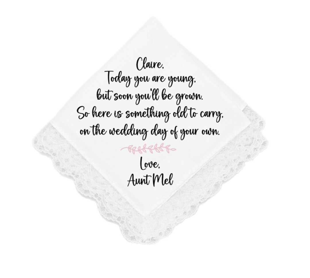 Flower Girl Handkerchief, Flower Girl Gift, Flower Girl Keepsake