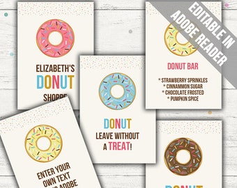 Download Donut Party Signs Etsy