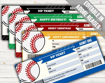 baseball ticket etsy