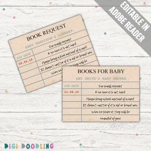 Babyboek babyshower met bibliotheekthema. Babyshowerboeken met bibliotheekthema voor baby's. Neem een boek mee in plaats van een kaart. Afdrukbare pdf