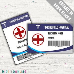 Doctor ID Badge Template. Nurse ID Badge. Doctor Costume. Nurse Costume. Pretend Play Doctor ...