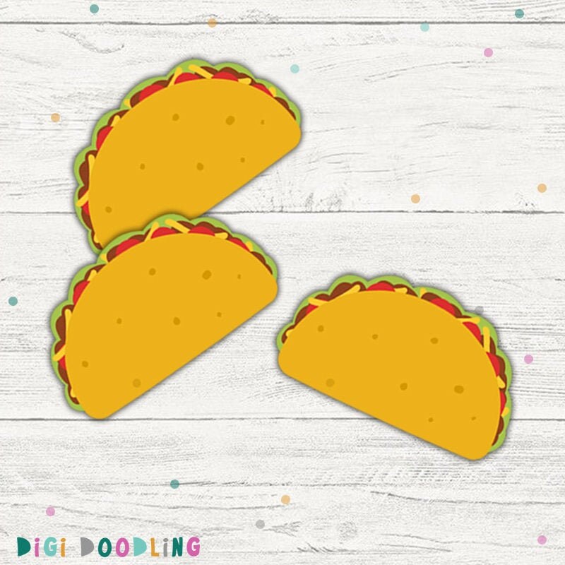 Taco Cupcake Topper Printable. Fiesta Cupcake Toppers. Taco Etsy