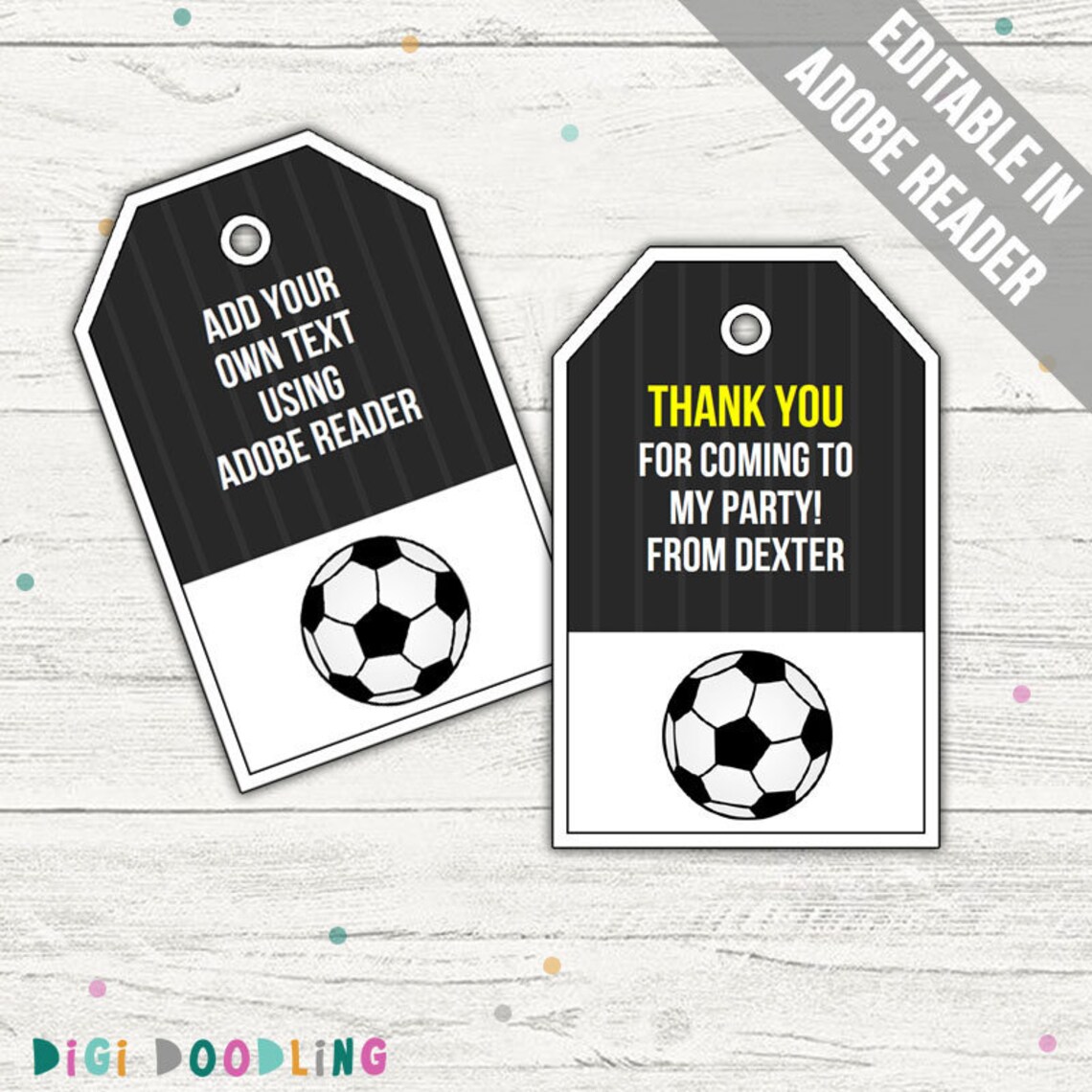 Soccer Favor Tags soccer Thank You Tags. Football Favor - Etsy
