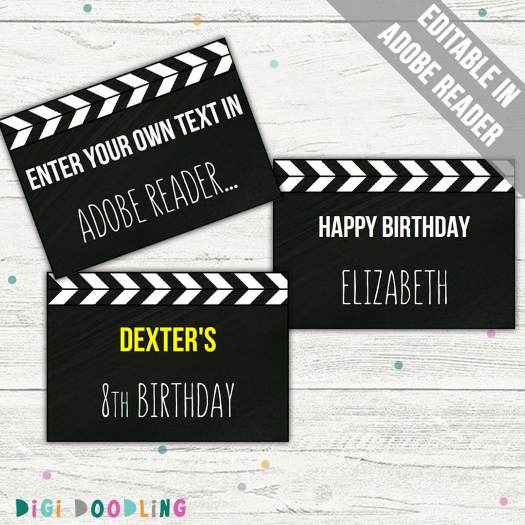 Movie Cupcake Toppers movie Party Decorations: . Printable PDF ...
