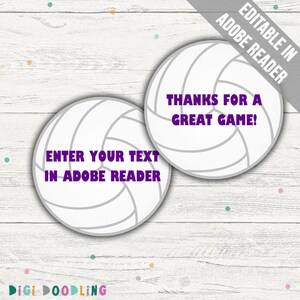 Volleyball Tag Printable volleyball Name Tags/ Bag Tags. Printable PDF ...