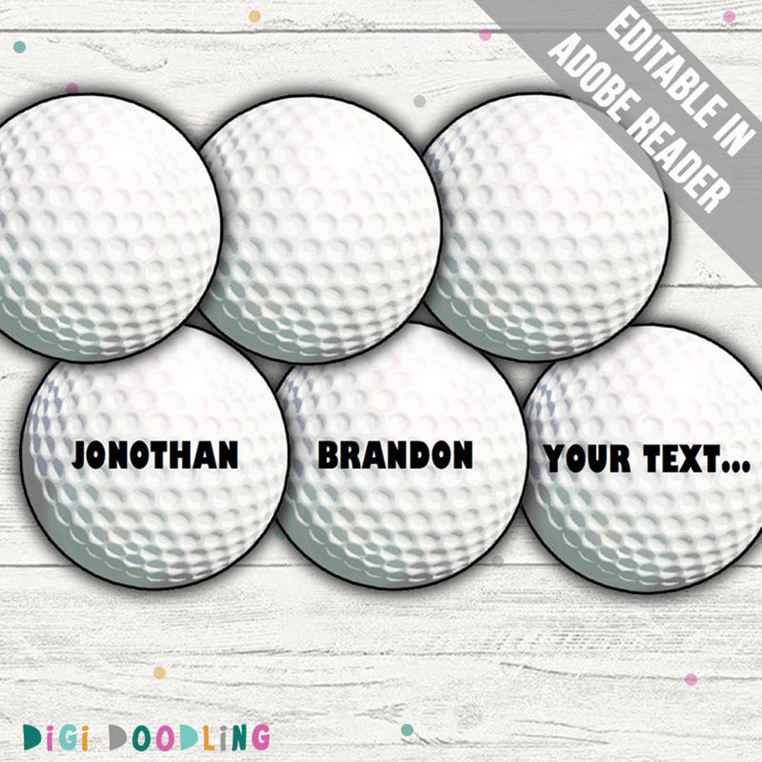 Golf Tags golf Party Decor. Printable PDF EDITABLE. Instant Download ...