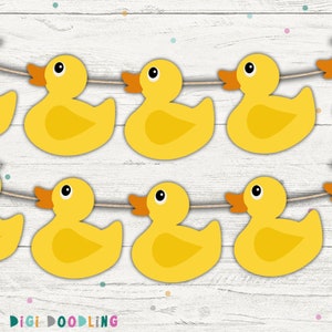 Printable Rubber Duck Banner. Rubber Duck Garland. Rubber Duck Decor. Rubber Duck Birthday. Rubber Duck Baby Shower. Instant Download.