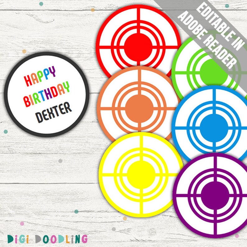 Laser Tag Party Printables. Includes Invitations Favor Tags | Etsy