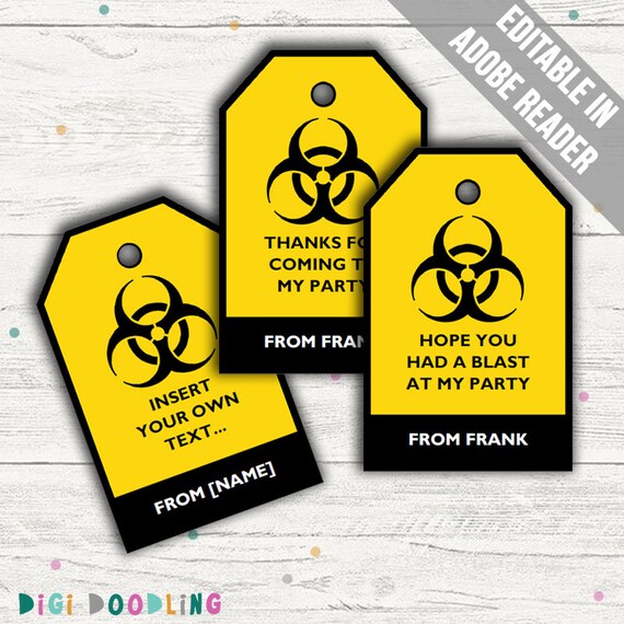Science Party Favor Tags Science Thank You Tags Printable