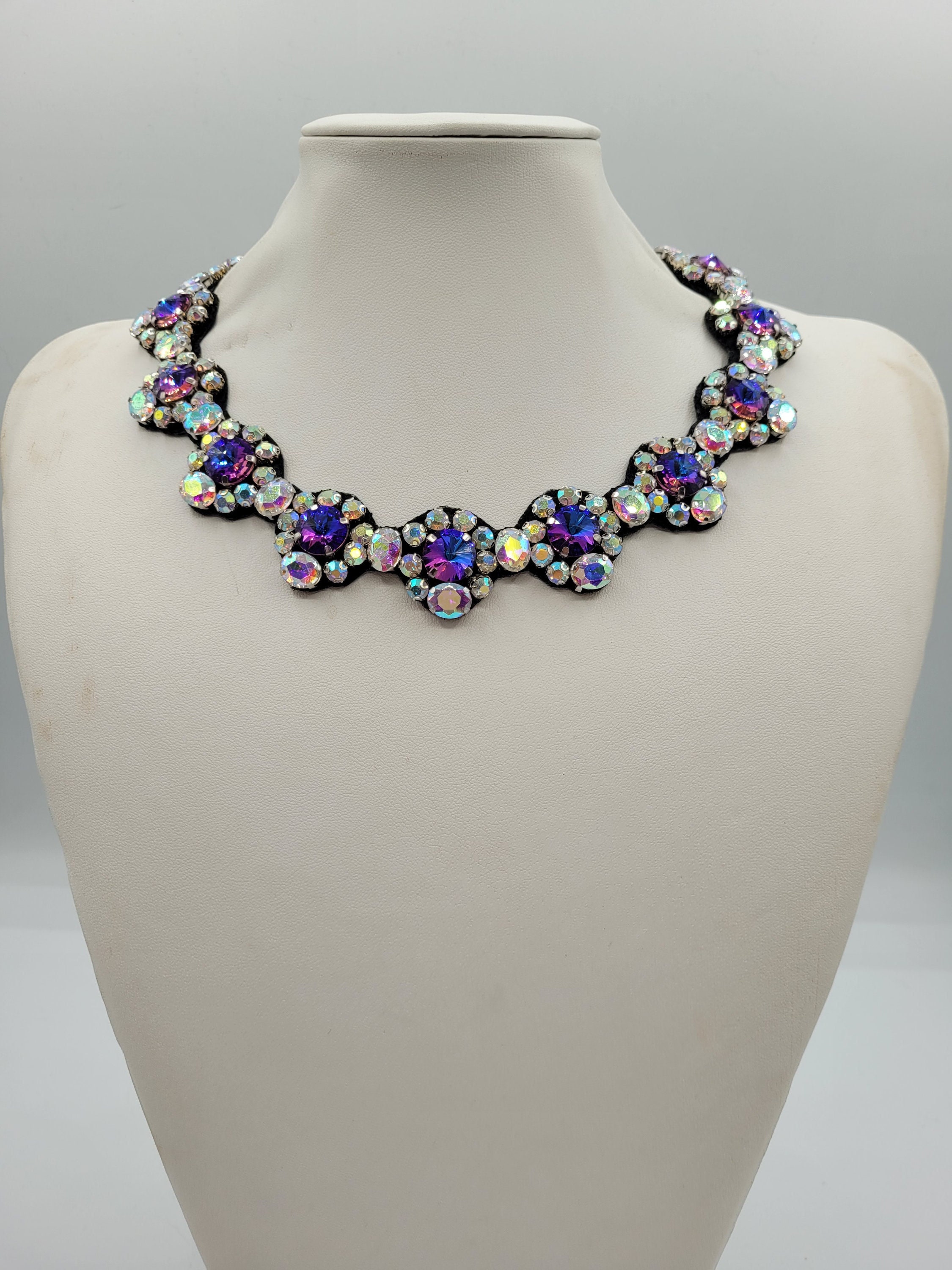 Statement Necklaces, Strass Necklaces, Esther Necklace, Diamond Necklaces, Statement, Broche Jewel, Jewel Necklace with Swarovski IV364