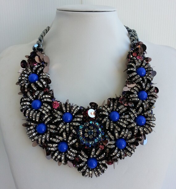Strass Necklace Statement Necklace Statement Stunning Etsy