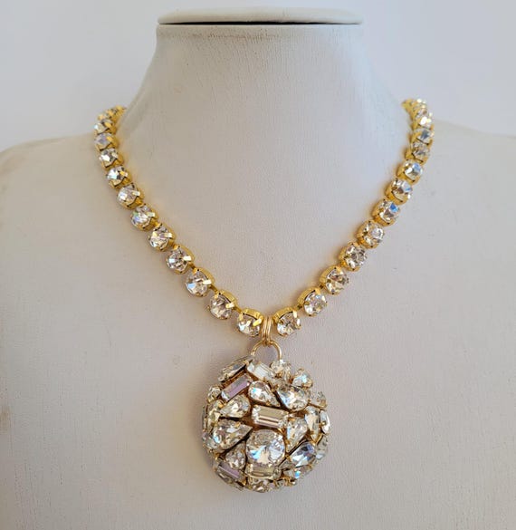 Anna Wintour Necklace, Swarovski Necklace, Georgian Necklace