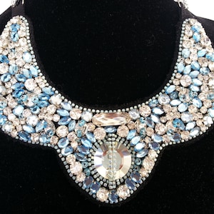 Statement necklace, Michelle necklace, Strass necklace, Big necklace, Statement, Collar necklace with rhinestone and Swarovski strass IV36