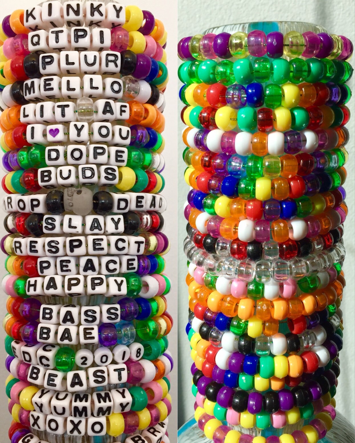 1100 rave Kandi Bracelet. Custom Kandi bracelets lot. Pick Etsy