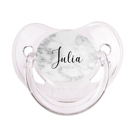 Tetine Sucette Marbre Personnalisee Avec Le Prenom De Bebe Etsy
