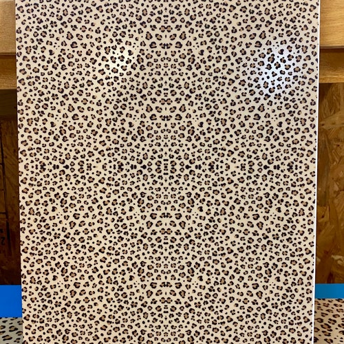 Leopard print acrylic sheet 20x11 perfect for laser machines and a