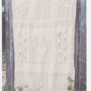 Big tree of Life- Nature sampler blanket- Chunky- Bulky wool-Afghan, Row by Row- Knitting Pattern- Instant download