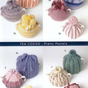 Hugh selection of Teas Cosies to knit- See description before purchase- 8ply (DK) download PDF Knitting Pattern