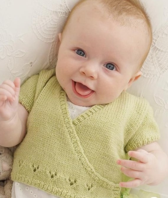 Baby kimono jacket knitting pattern best sale