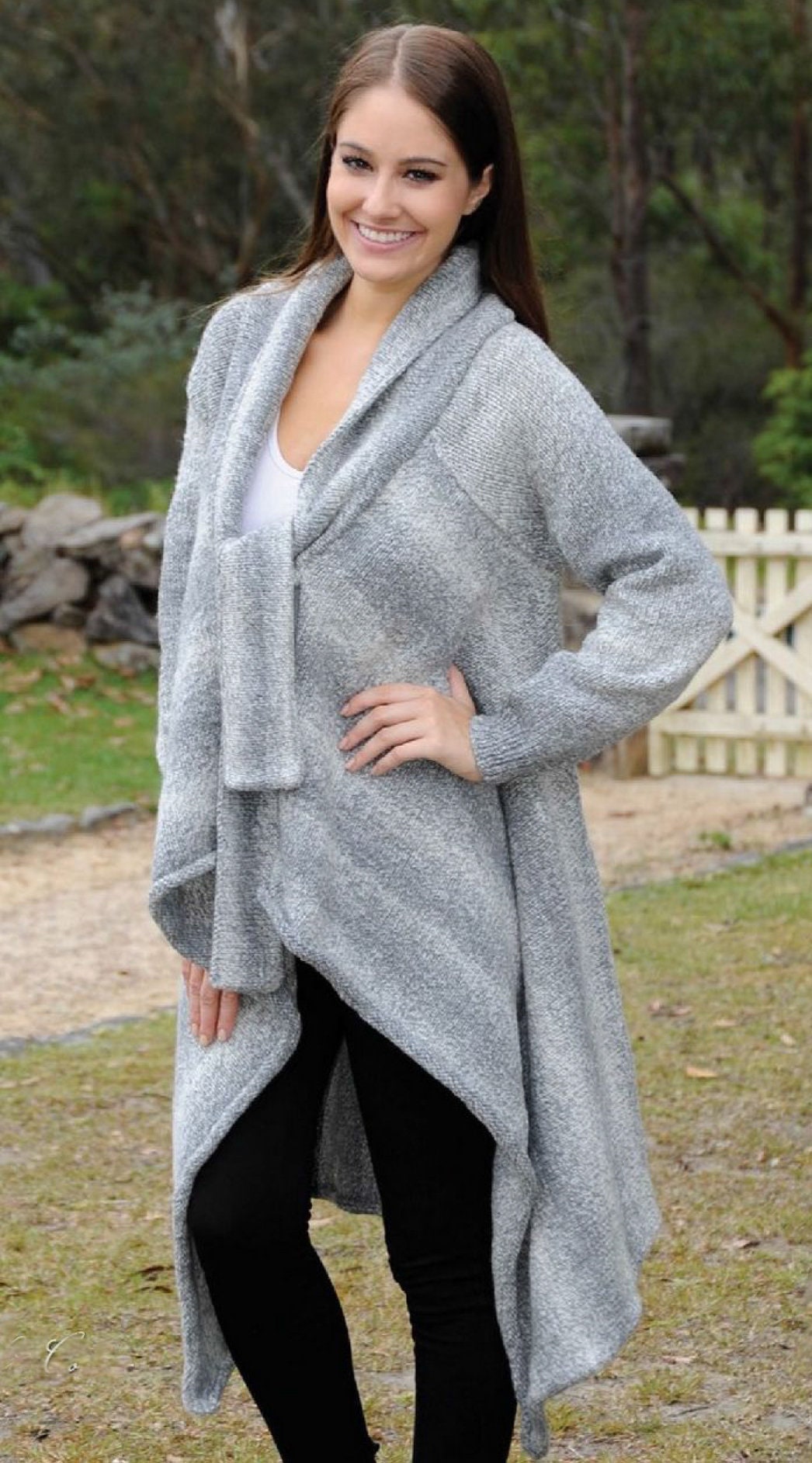 Drape Front Cardigan Etsy Canada