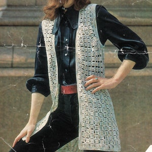 Ladies- Woman&#39;s DK/8Ply Crochet Waistcoat - 32-48 ins Instant Download Crochet Pattern PDF