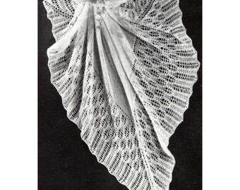 Vintage baby shawl Pattern  PDF-3 ply wool