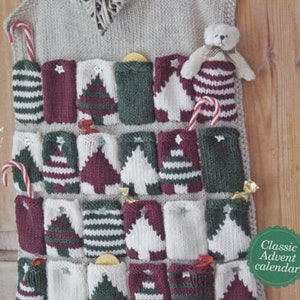 PDF Knitting Pattern-Instant Download- Chunky Christmas Advent Calander- 40 x 55 cm when complete