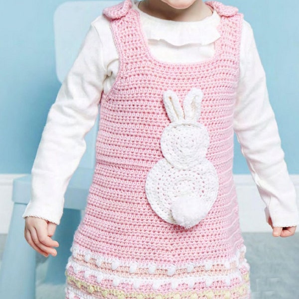 Crochet Pattern- Baby crochet bunny Rabbit- Dress- DK- 8Ply yarn- Birth-36 months- Instant download