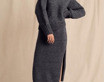 Woman's Side to Side Chunky One Piece Sweater- Jumper and