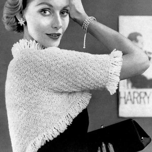 PDF Knitting Pattern Ladies Vintage evening cardigan - fits  sizes 12-16- Instant download Very Vintage pattern