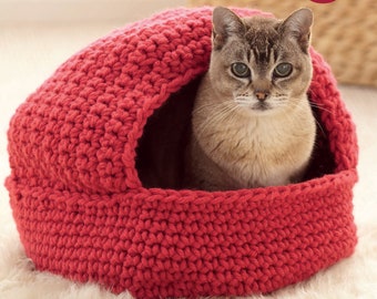 Easy Crochet Cat Pet Basket Nest & Storage Baskets ~ Super Chunky Wool Crochet Pattern PDF Instant Download