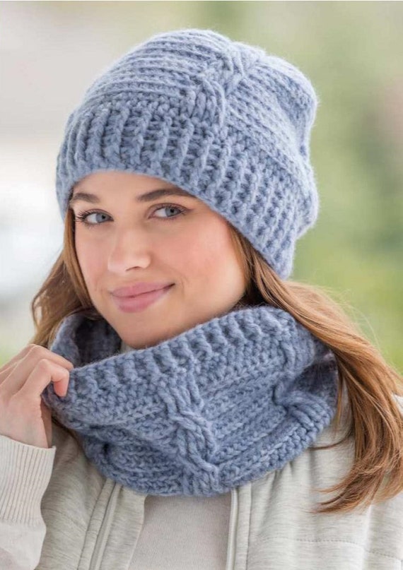 Bobble knitted hat (Alpine) - Vintage Blue Bobble knitted hat (Alpine) - Vintage Blue