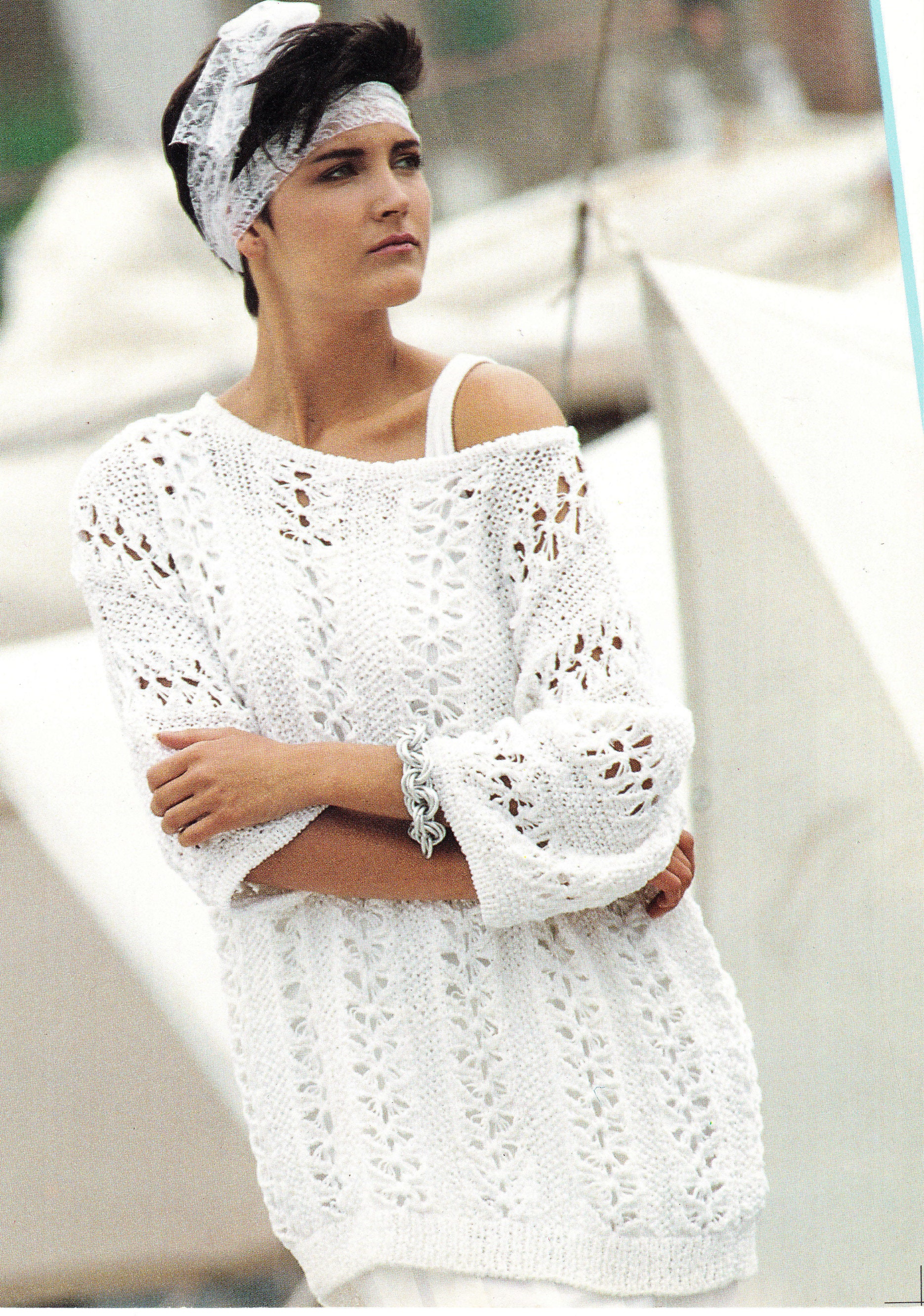 pattern compact sleeve hole knit / パターンコンパクト