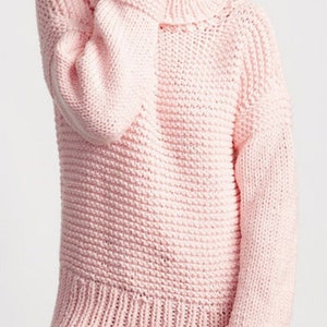 Chunky Knit Sweater Knitting Pattern, Bulky - Easy Jumper - Pullover- Instant Download- Knits up quick