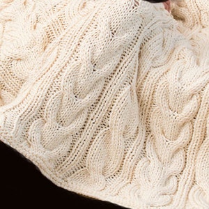 Aran twisted cables Afghan Blanket Throw and cushion cover  Knitting pattern- Aran 10 ply worsted wool- download PDF