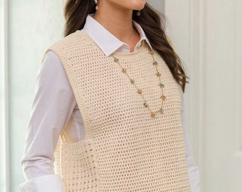 Woman's Crochet  Summer Top/Tabard Crochet Pattern Instant Download