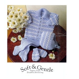 PDF Knitting Pattern Baby's Pram suit, suitable for boy or girl in DK Wool- fits 16-22" chest