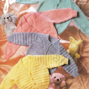 PDF Knitting Pattern- Baby cardigans- 4 variations to knit- DK/8PLY- Instant download