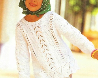 Baby Girls Chevron Lace Sweater Ruffle Frill Shoulder PDF