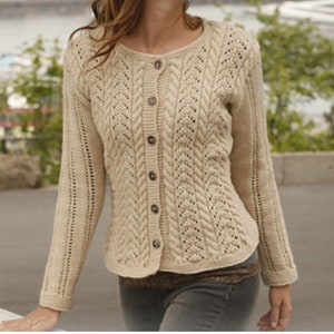 PDF Knitting Pattern-Ladies all over patterned Cardigan -s-xxxl- Instant download