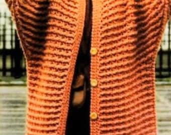 Womens Oversized Coat  Crochet Pattern in Super Chunky wool- fits 83-97 cm- Crochet Pattern download PDF