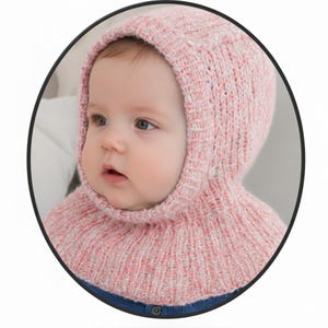 Childrens Knitted Balaclava-Winter Cowl  ages birth-4 years Aran 10 ply Knitting pattern Download PDF